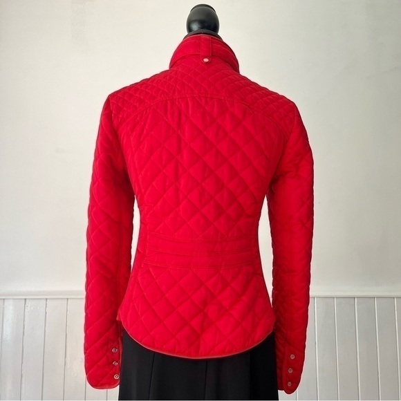 Zara Woman Red Quilted Zip Up Jacket Size M - Picture 8 of 15